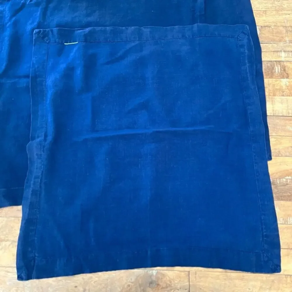 Napkin Set of 6 22in x 22in Navy Blue 100% Linen